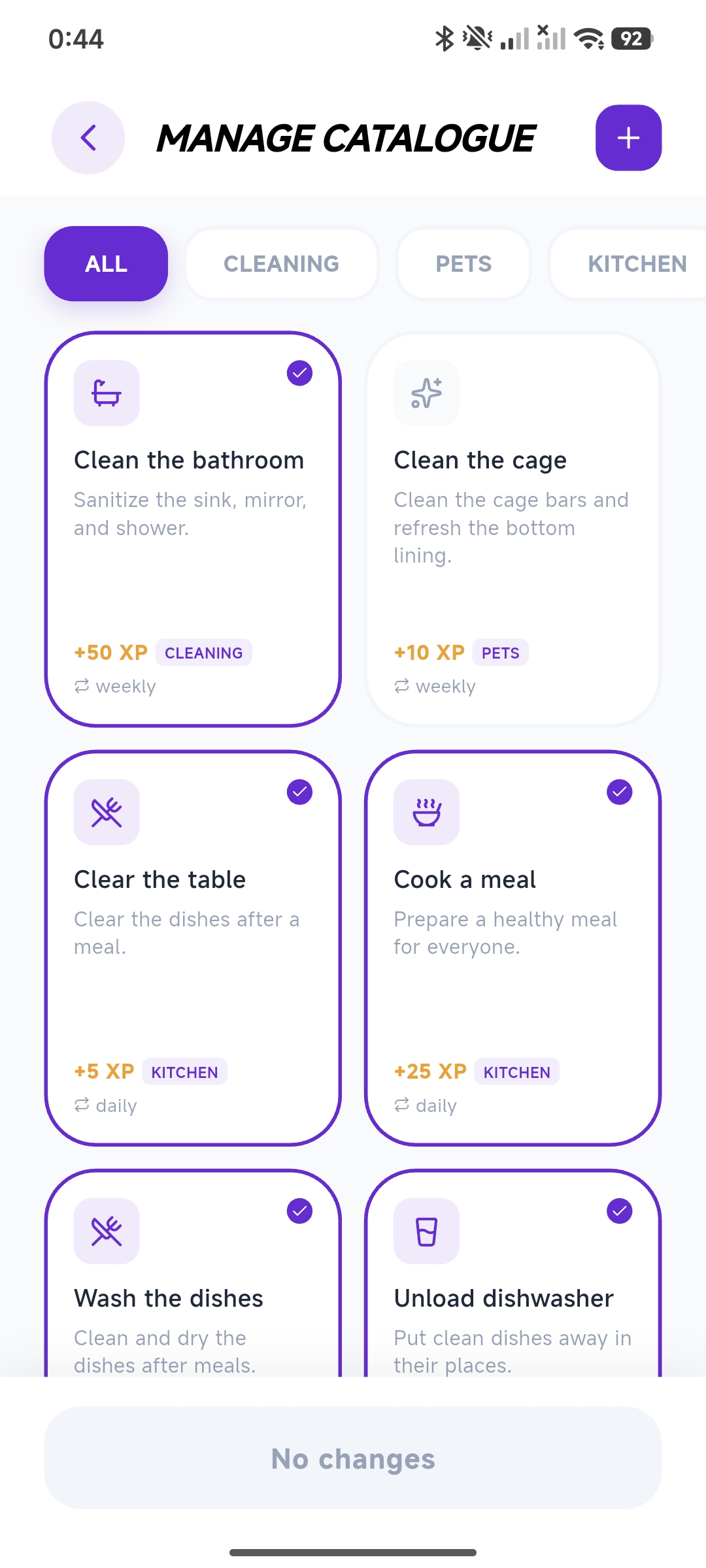 Homedo task catalogue